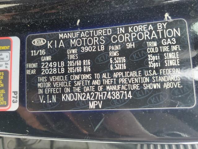 Photo 12 VIN: KNDJN2A27H7438714 - KIA SOUL 