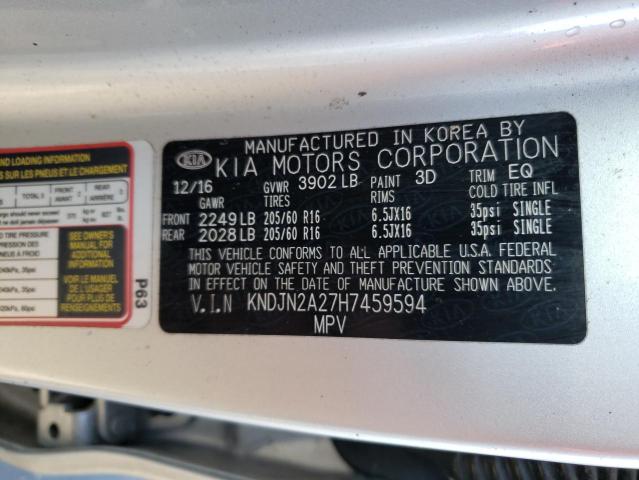 Photo 12 VIN: KNDJN2A27H7459594 - KIA SOUL 