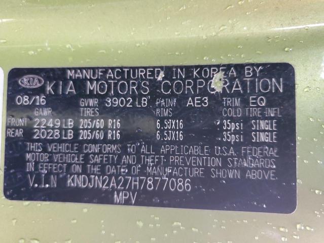 Photo 12 VIN: KNDJN2A27H7877086 - KIA SOUL 