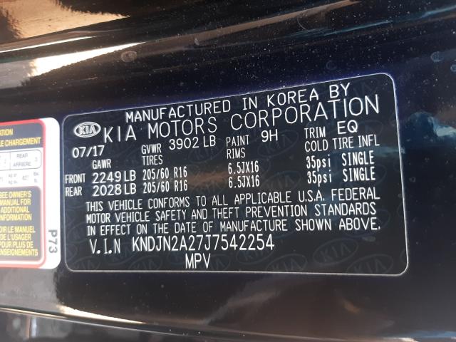 Photo 9 VIN: KNDJN2A27J7542254 - KIA SOUL 