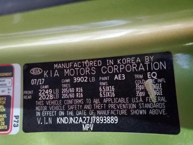 Photo 12 VIN: KNDJN2A27J7893889 - KIA SOUL 