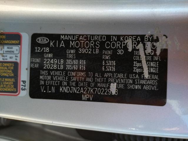 Photo 9 VIN: KNDJN2A27K7022993 - KIA SOUL 