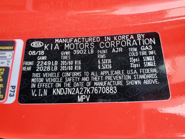 Photo 11 VIN: KNDJN2A27K7670883 - KIA SOUL 