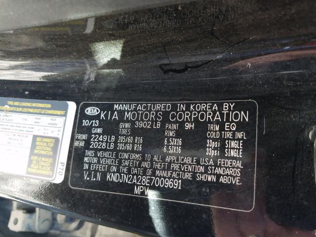 Photo 9 VIN: KNDJN2A28E7009691 - KIA SOUL 