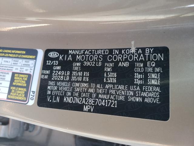 Photo 9 VIN: KNDJN2A28E7041721 - KIA SOUL 