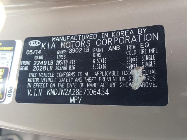 Photo 9 VIN: KNDJN2A28E7106454 - KIA SOUL 