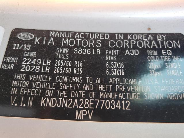 Photo 11 VIN: KNDJN2A28E7703412 - KIA SOUL 