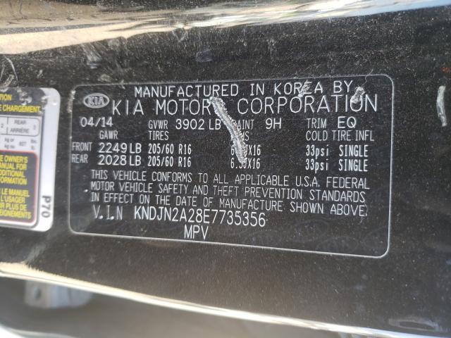 Photo 9 VIN: KNDJN2A28E7735356 - KIA SOUL 