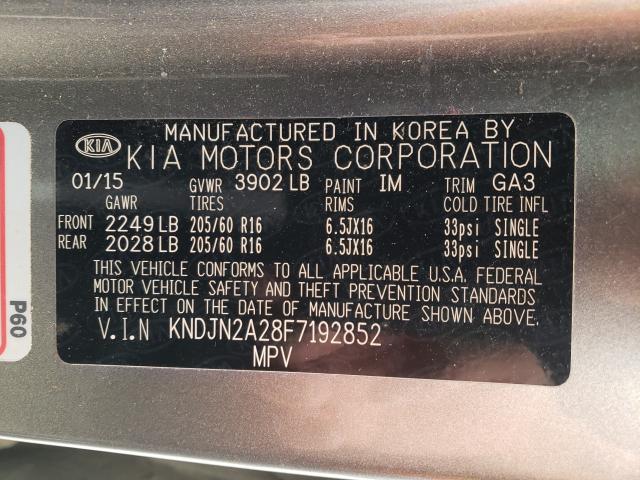 Photo 9 VIN: KNDJN2A28F7192852 - KIA SOUL 