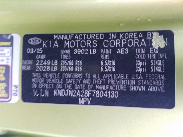 Photo 9 VIN: KNDJN2A28F7804130 - KIA SOUL 