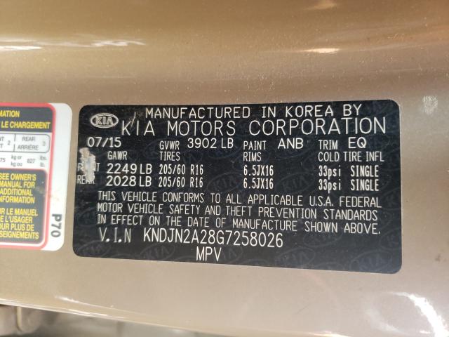 Photo 9 VIN: KNDJN2A28G7258026 - KIA SOUL 