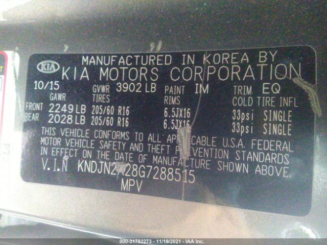 Photo 8 VIN: KNDJN2A28G7288515 - KIA SOUL 