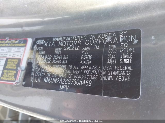 Photo 8 VIN: KNDJN2A28G7308469 - KIA SOUL 