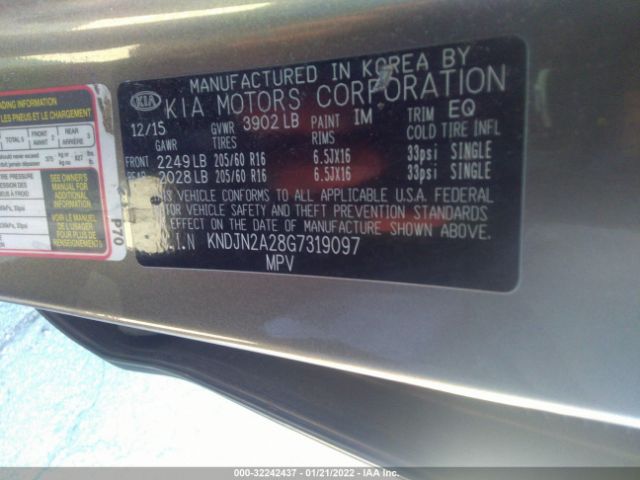 Photo 8 VIN: KNDJN2A28G7319097 - KIA SOUL 