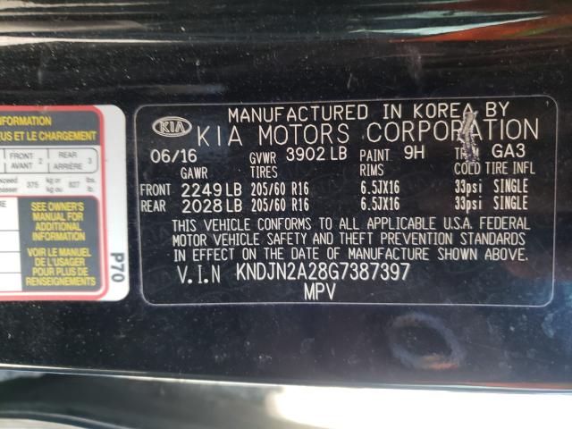 Photo 9 VIN: KNDJN2A28G7387397 - KIA SOUL 