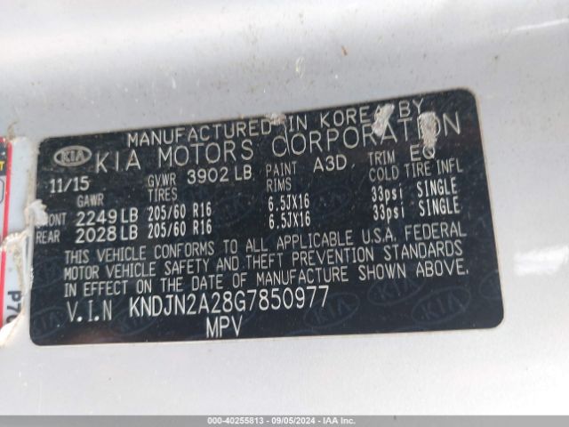 Photo 8 VIN: KNDJN2A28G7850977 - KIA SOUL 