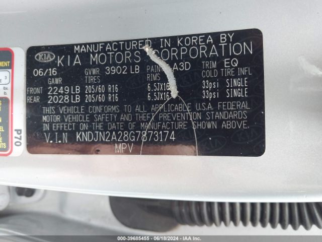 Photo 8 VIN: KNDJN2A28G7873174 - KIA SOUL 