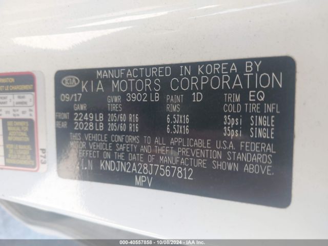 Photo 8 VIN: KNDJN2A28J7567812 - KIA SOUL 