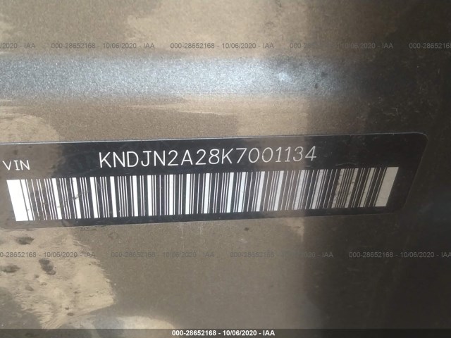 Photo 8 VIN: KNDJN2A28K7001134 - KIA SOUL 