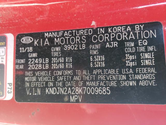 Photo 9 VIN: KNDJN2A28K7009685 - KIA SOUL 