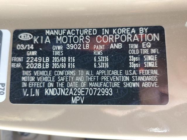 Photo 12 VIN: KNDJN2A29E7072993 - KIA SOUL 