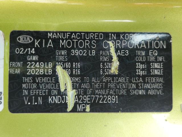 Photo 11 VIN: KNDJN2A29E7722891 - KIA SOUL 