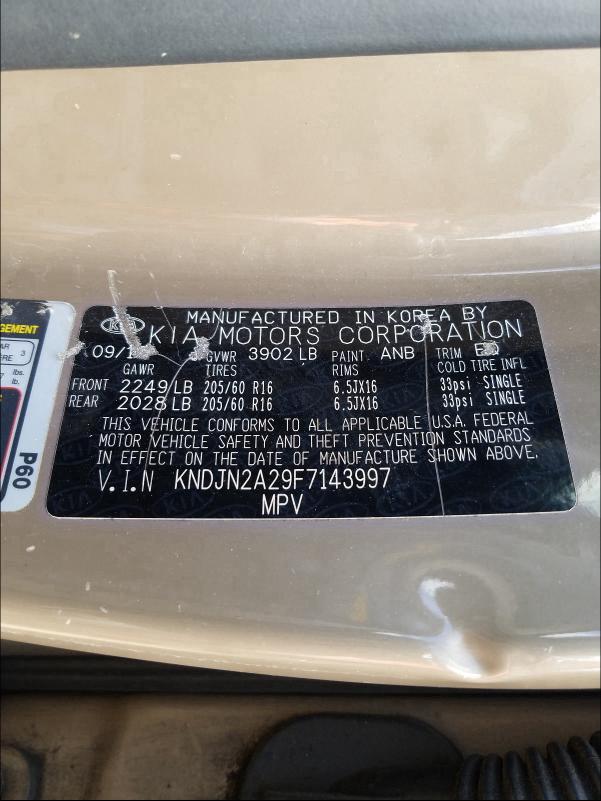 Photo 9 VIN: KNDJN2A29F7143997 - KIA SOUL 