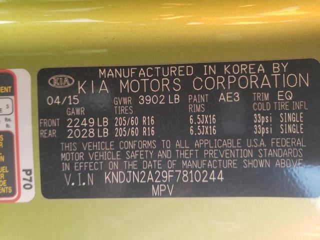 Photo 9 VIN: KNDJN2A29F7810244 - KIA SOUL 