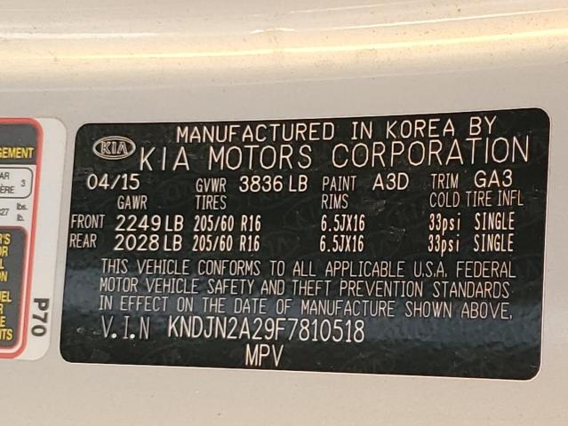 Photo 11 VIN: KNDJN2A29F7810518 - KIA SOUL 