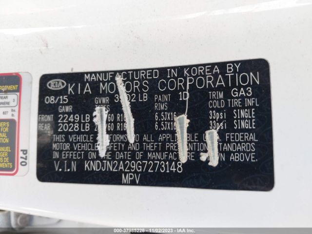 Photo 8 VIN: KNDJN2A29G7273148 - KIA SOUL 