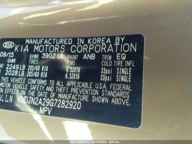 Photo 8 VIN: KNDJN2A29G7282920 - KIA SOUL 