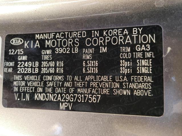 Photo 12 VIN: KNDJN2A29G7317567 - KIA SOUL 