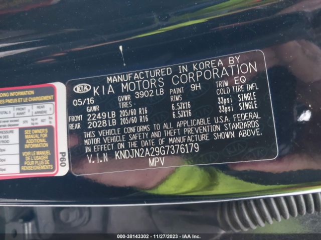 Photo 8 VIN: KNDJN2A29G7376179 - KIA SOUL 