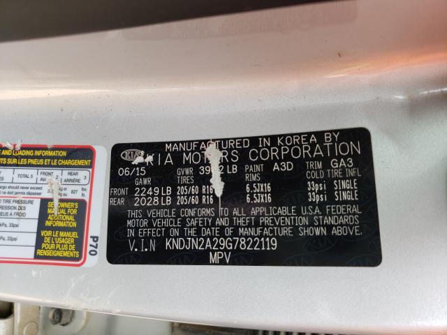 Photo 9 VIN: KNDJN2A29G7822119 - KIA SOUL 