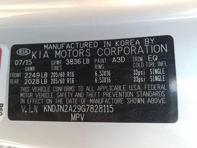 Photo 9 VIN: KNDJN2A29G7828115 - KIA SOUL 