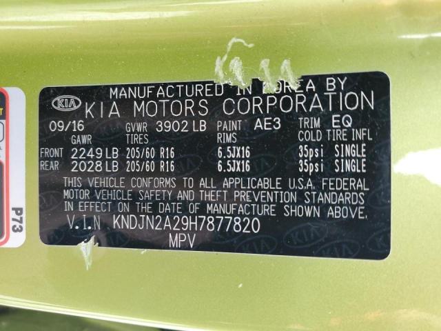 Photo 12 VIN: KNDJN2A29H7877820 - KIA SOUL 