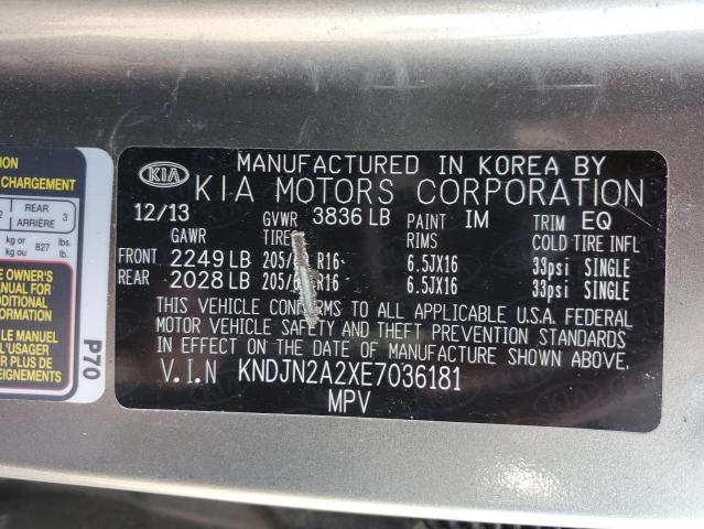 Photo 11 VIN: KNDJN2A2XE7036181 - KIA SOUL 