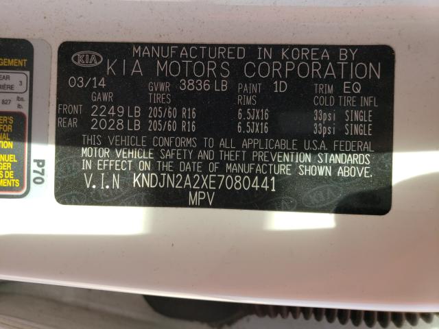 Photo 9 VIN: KNDJN2A2XE7080441 - KIA SOUL 