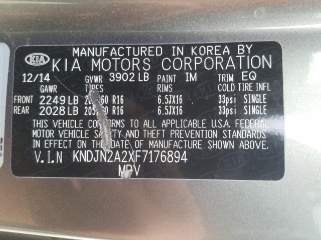 Photo 9 VIN: KNDJN2A2XF7176894 - KIA SOUL 