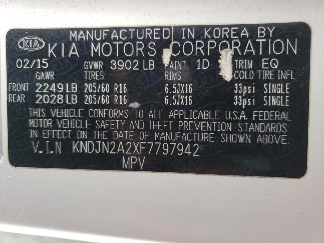 Photo 9 VIN: KNDJN2A2XF7797942 - KIA SOUL 