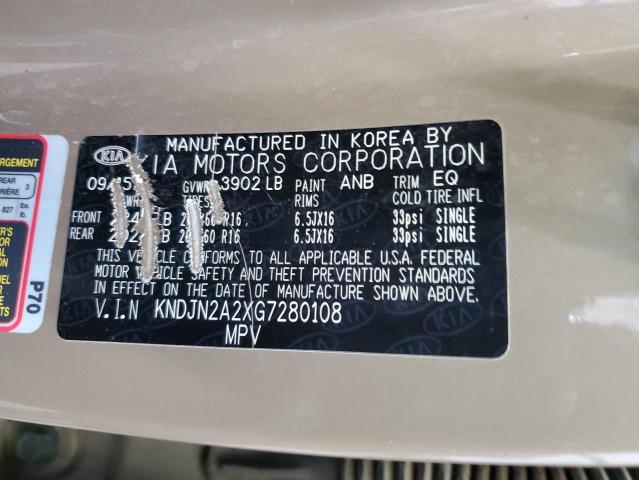 Photo 11 VIN: KNDJN2A2XG7280108 - KIA SOUL 