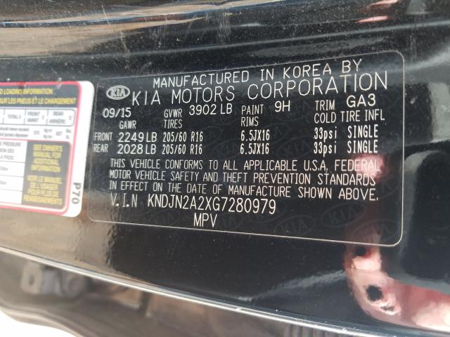 Photo 9 VIN: KNDJN2A2XG7280979 - KIA SOUL 