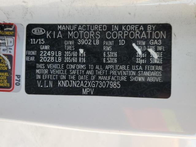 Photo 11 VIN: KNDJN2A2XG7307985 - KIA SOUL 