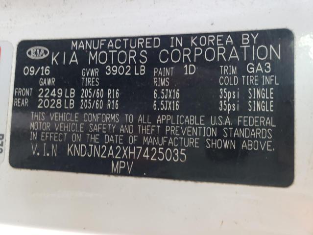 Photo 11 VIN: KNDJN2A2XH7425035 - KIA SOUL 