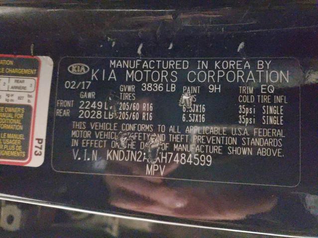 Photo 11 VIN: KNDJN2A2XH7484599 - KIA SOUL 