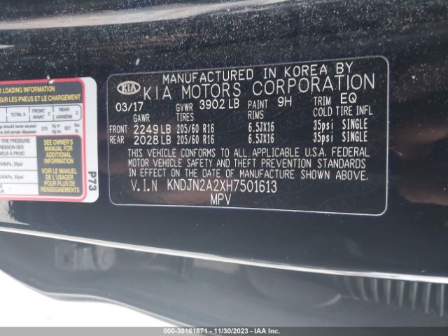 Photo 8 VIN: KNDJN2A2XH7501613 - KIA SOUL 