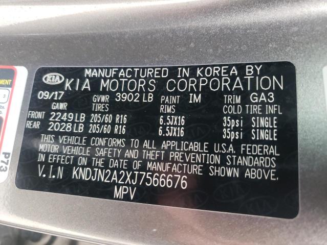 Photo 12 VIN: KNDJN2A2XJ7566676 - KIA SOUL 