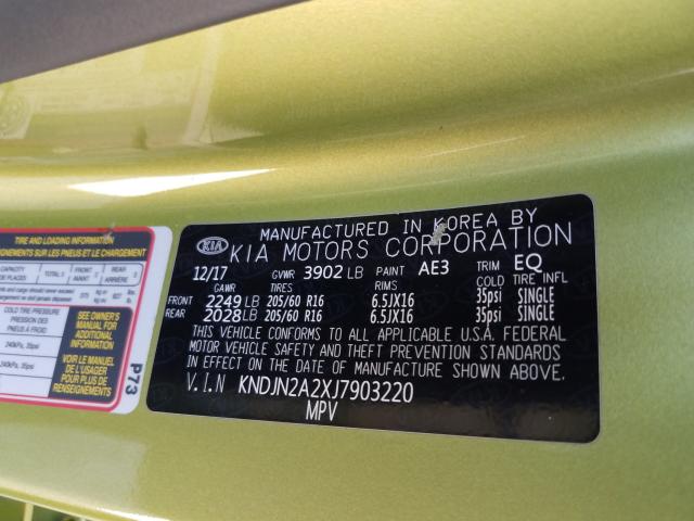 Photo 9 VIN: KNDJN2A2XJ7903220 - KIA SOUL 