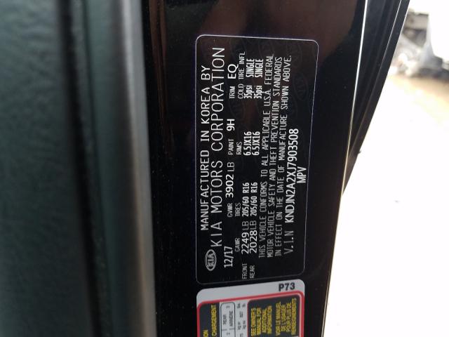 Photo 9 VIN: KNDJN2A2XJ7903508 - KIA SOUL 