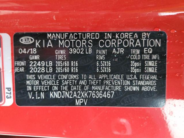 Photo 11 VIN: KNDJN2A2XK7636467 - KIA SOUL 